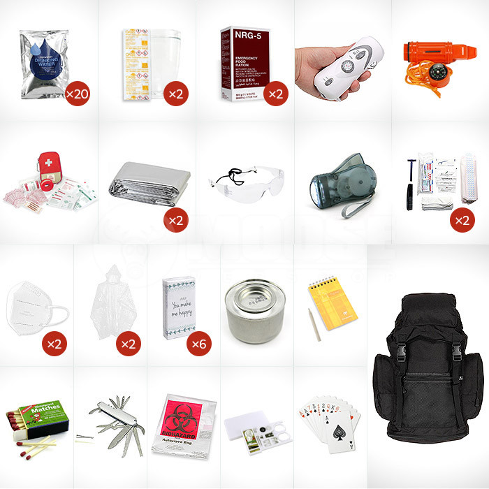 Deluxe túlélőcsomag 2 személyre