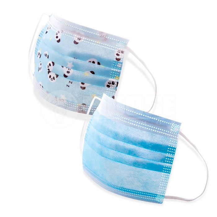 Gyermek szájmaszk 10 db 1 Szájmaszk - gumis - mitás vagy kék színben gyerek méretben