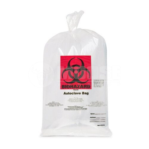 Biohazard autokláv zsák indikátor mezővel, 600x800mm 50 mikron