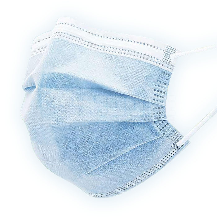 Sebészeti maszk 10 db 1 Sebészeti maszk - gumis - kék színben + EN 14689: 201493 /42/EEC megfelelőségi tanúsítvánnyal