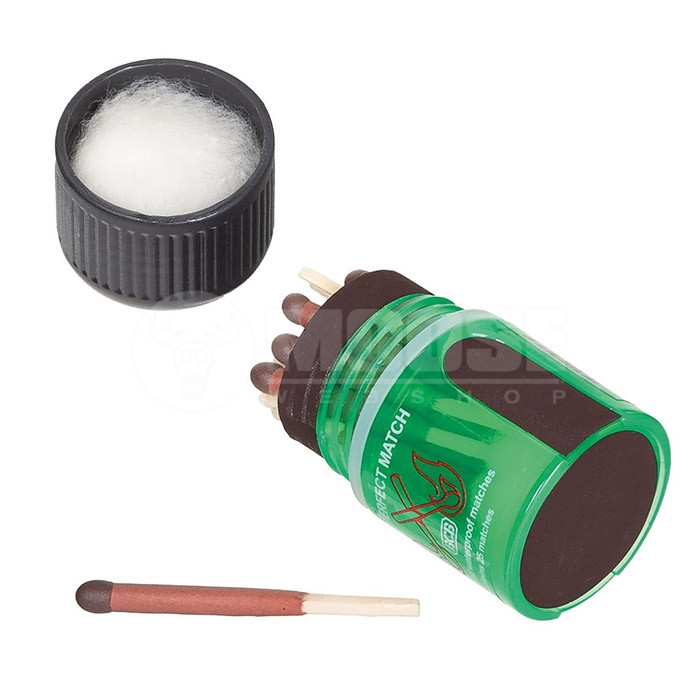 Víz- és szélálló gyufa