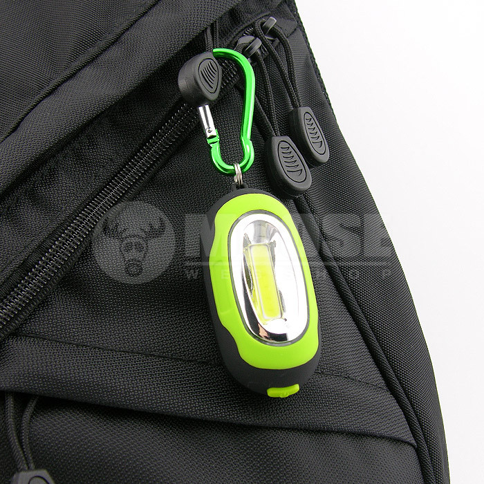 COB LED-lámpa karabinerrel