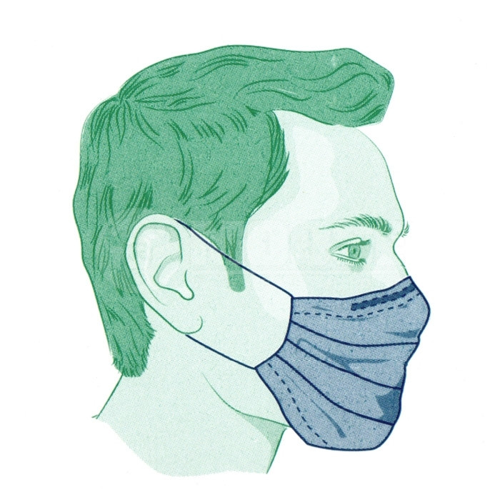 Sebészeti maszk 10 db 3 Sebészeti maszk - gumis - kék színben + EN 14689: 201493 /42/EEC megfelelőségi tanúsítvánnyal