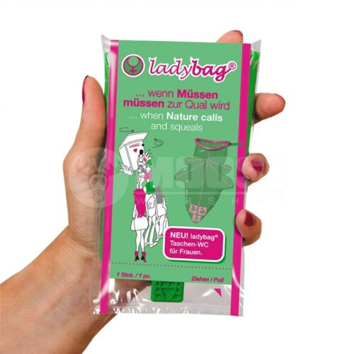 Autós zsebWC hölgyeknek - Roadbag - 1 liter folyadék megkötésére